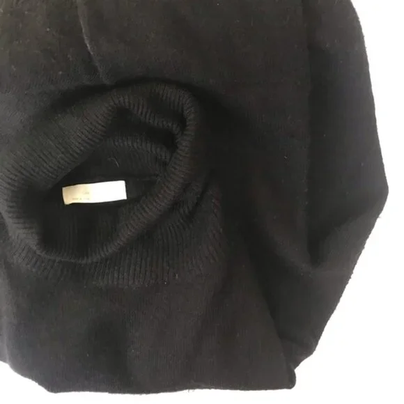 OAK + FORT Oversized Crop Mock Neck Wool Blnd Sweater Knit Turtleneck Boxy Top M - Picture 6 of 14